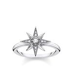 THOMAS SABO Ring Star 925 Sterling Silver TR2299, Ringgröße 54, Precious metal, Cubic Zirconia