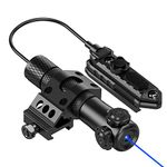 Feyachi BL-45 Blue Laser Sight Blue Dot 450nm Rifle Scope with 20mm Picatinny Mount and Pressure Switch Included（Black）