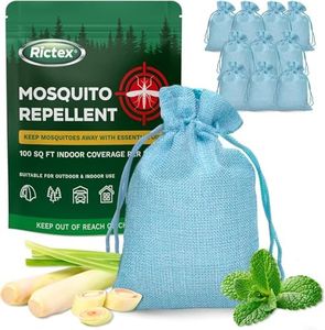 Mosquito Repellent Outdoor Patio & Yard: Natural Citronella & Peppermint Oil Pouches – Safe for Kids & Pets – Essential Oils Formula – Mosquitoes Repeller – Camping & Backyard 10 Pouches