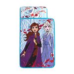 Idea Nuova Disney Frozen 2 Super Soft Toddler Quilted Nap Mat with Built in Pillow, 26"" x46, Multicolor