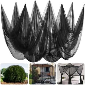 2 Packs Garden Netting, 10x15 Ft Patio Screen Mesh, Fly Insect Bird Net Barrier Mosquito Tent for Protect Your Skin Vegetables Fruits from Birds Bugs, Black