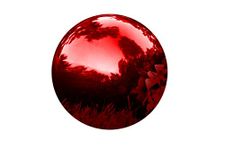 Trademark Innovations Gazing Mirror Ball - Stainless Steel (Red, 8")