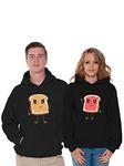 Awkward Styles Peanut Butter Jelly Matching Collection Couple Hoodies Shirts Sweatshirt Black Black Men X-Large/Ladies X-Large