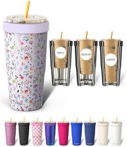 Frost Buddy Togo Buddy 30oz Stainless Steel Vacuum Insulated Tumbler To Go Coffee Cup – Iced Coffee Cups, Iced Coffee Sleeve, Travel Mug, Thermal Cup for Hot & Cold Drinks, Dunkin Cup (Wild Flower)