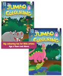 Blossom Jumbo Creative Colouring Books Combo for Kids | 6 to 10 years | Gift to Children for Drawing, Coloring and Painting | Level 3 and 4 - Set of 2 Books | A3 Size | Colour Reference Through QR Codes