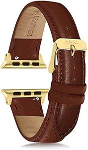 1302 Compatible with Leather Apple Watch Band, 41mm Apple Watch Band Leather, Apple Watch Leather Band 38mm, Brown Apple Watch Band Women, Apple Watch Leather Strap Series 4 - For her (38mm/40mm/41mm,