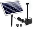Gardeon Solar Powered Water Fountain Pump Kit with LED Light, 60W Solar Panel and Brushless DC Submersible Solar Fountain Pump for Patio, Garden and Pond