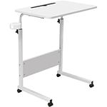 GRANDMA SHARK 60 × 40 cm Laptop Table for Sofa or Bed, Laptop Desk, Standing Height Adjustable Computer Desk, Portable Side Table, Bed Table, Sofa Table (White)