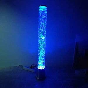 BiiKoon Fish Bubble Lamp 2.5Ft Mood Jellyfish Aquarium Cool Night Light con 7 Colores cambiantes Led Bubble Tube Lámpara de pie for el hogar Oficina Bar Decoración Regalo