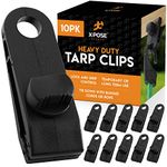 10 Pack Heavy Duty Reusable Tarp Clips - Use with Canopy Tent, Awning, Camping, Boat Cover, Car Cover, Swimming Pool or Sun Shade - by Xpose Safety