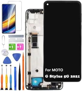 Screen Replacement for Motorola Moto G Stylus 5G 2021 XT2131 XT2131DL XT2131-1 XT2131-3 XT2131-4 LCD Display Touch Digitizer Assembly Green with Frame with Repair Part Tools