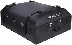 MAROUTE Rooftop Cargo Carrier Bag，15 Cubic Feet Heavy Duty Waterproof Rooftop Car Bag,Fits for All Cars with/Without Rack,8 Door Hooks,Storage Bag (15 Cubic Feet)