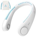 MITO Portable Hanging Neck Fan,Battery Operated Bladeless Neck Fan,Rechargeable Personal Cooling Fan,Wearable Personal Neck Fan with 3 Wind Speeds for Office Sports Traveling Unique Gift for Father