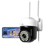 Outdoor Home 2.4G/5G WiFi Surveillance Security Cameras, with Two-way Audio, Motion Detection, Color Night Vision, Family Sharing, IP66Waterproof, 360°View, Cloud Storage and TF Card Storage(1080P)