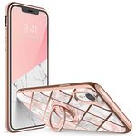 i-Blason Cosmo Snap Case Designed for iPhone XR, Slim with Built-in 360° Rotatable Ring Holder Kickstand Supports Car Mount (2018 Release) (Marble)