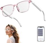 QxzPower AI Smart Glasses, Bluetooth 5.4 Glasses with 144 Language & Accents, Translation Glasses Blue Light Filtering Lenses, Multifunctional Smart Glasses for Men & Women, HY-C8 White