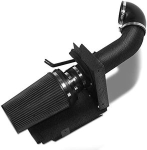 MOOSUN 4 inch Cold Air Intake Black Tube + Heat Shield for 1999-2006 GMC/Chevy V8 4.8L/5.3L/6.0L Silverado 1500/2500/3500 Black