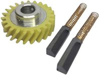 Stand Mixer Worm Drive Gear W10112253 with A Pair of LKS Carbon Motor Brushes. Compatible with 4.5QT and 5QT Mixers.