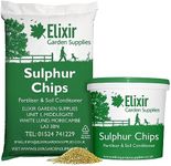 Elixir Gardens Sulphur Chips Pastilles Soil Acidity Fertiliser | Granular Alkaline Soil Amendment & Booster for Acidic & Ericaceous Plants | 1kg Bag