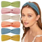 Women's headband Tie Headband Elastic headband, soft twist headband-Light color series