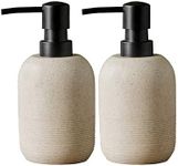 2pcs/Set Beige Soap Dispenser Set,Hand Soap Lotion Dispenser for Bathroom, for Elegant Bathroom Décor，soap Dispenser for Kitchen Sink