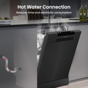 Hisense 16-Place Dishwasher – White, Large Capacity