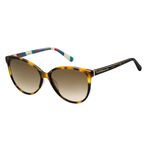 Tommy Hilfiger Women's Contemporary Sunglasses, Havana/Brown Gradient, 57mm, 16mm