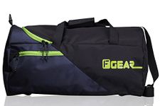 F Gear Explory Blk Grn 55L, Spacious Travel Duffle Hand Bag|Weekender Bag|Lightweight Overnight Bag|Luggage Bag|Foldable with Detachable Shoulder Strap|Water Resistant|Made in India|1 Year Warranty