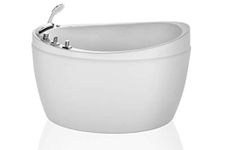 Empava 48 Inch Acrylic Luxury Freestanding Air Jets Bathtub Soaking Massage SPA Tub, Made in USA