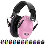 Noise Cancelling Ear Muffs: Dr.meter EM100 27NRR Kids Noise Cancelling Headphones with Adjustable Headband - Ear Muffs for Noise Reduction for Mowing, Sleeping and Studying - Pink