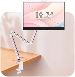 Urmust Portable Monitor Stand 15.6", iPad Stand for Desk, Portable Monitor Holder up to 18.5", Adjustable Desktop Tablet Arm Mount, iPad Holder for Desk, for 4.7"-12.9" i Pad Pro/Air/Mini Pink