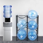 5 Gallon Water Jug Holder 3-Tier Water Cooler Jug Rack Water Bottle Holder Heavy Duty Water Jug Organizer for 6 Bottles for Home Office Organization