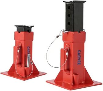 Garvee Heavy-Duty 22 Ton Jack Stands, 2 Pack Pin Type Supports with Quick-Lock for Trucks, RVs & Trailers, 13-19.68 Inch Adjustable Height, Professional Automotive Garage Equipment, Red