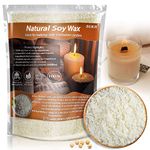 Sukh Soy Wax for Candle Making - Natural Soy Wax Flakes Pure Soy Wax Candle Making Soy Wax Chips Candle Making Wax Supplies for Candle Making Container Candles, Cup Wax, Scented Candles, DIY Wax