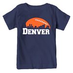 City Skyline Kid's Apparel for Football Fans, Denver - Navy Shirt, 3T