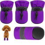 KUTKUT Small Dog Boots for Hot Pavement | Pack of 4Pcs Upgraded Anti-Slip Dog Shoes with Reflective Stripe & Comfortable Soft Soled Skidproof Sneakers for Shihtzu, Poodle, Bichon etc(Size: 5)