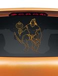 WallDesign Car Decal Mighty Hanuman Copper Colour Reflective Stickers