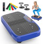 Vibration Plate Exercise Machine Weight Loss, Full Body Workout Vibration Plate Lymphatic Drainage,199 Adjustable Speeds Power Shaping Vibrating Plate Built-in Bluetooth Speaker (Blue)