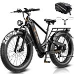 Jasion Thunder Pro Electric Bike,2000W Peak Ebikes for Adults,26''Fat Tire Best Ebike for Men,90 Miles with 1040Wh Removable Battery,35+MPH Max Speed Bicycles,500LB Capacity