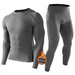 Roadbox Men's Thermal Underwear Long Johns Set - Winter Base Layer Warm Top and Bottom with Fleece Lined for Skiing Sports Cold Weather