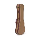 Crossrock Hard-Shell Wood Case for Concert Ukuleles, Sponge Lining, Metal Feet, Storage Space, Vinyl Tweed (CRW600CUTW)