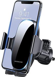 Miracase [Upgraded-2nd Generation] Universal Phone Holder for Car, Air Vent Car Phone Holder Mount Compatible with iPhone 14 Series/14 Pro Max/13 Series/12 Series/11 and All Phones, Black