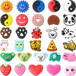 30 Pcs Cute Tennis Dampener Funny Tennis Racket Vibration Dampener Soft Silicone Tennis Racquet Dampeners Tennis Damper for Tennis Gift, Assorted Designs