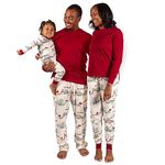 Burt's Bees Baby Baby Girls' Family Jammies Matching Holiday Organic Cotton Pajamas, Santa's Sleigh, Medium