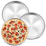 P&P CHEF 10-Inch Pizza Pan Round Pizza Tray, Pizza Baking Tray Bakeware Set, Non-Toxic & Healthy, Heavy Duty & Durable, Oven & Dishwasher Safe, 3 Pack