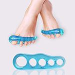 AlexVyan L Size - 1 Pair Silicone Gel Heel Gel Silicone Orthotic Toe Separator Finger Separator Stretchers Alignment Fingers Cushion Foot Care for Overlapping Toes Bunion Support