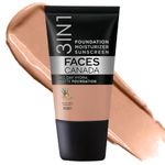FACES CANADA All Day Hydra Matte Foundation - Mini | 3in1 Foundation + Moisturizer + SPF 30 | 24 HR Aloe Hydration & Vitamin C | 10HR Wear | Medium to High Buildable Coverage | Caramel Natural (18 ml)