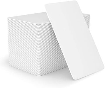 BOMFLORE Premium Blank Inkjet PVC Cards for ID Badge Printers - Graphic Quality White Plastic CR80 30 Mil (CR8030) ID Cards - Waterproof and Double Sided Printing (230 Pack) (230)