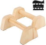 Top Drawer British Heavy Duty Wood Push Up Bars for Calisthenics - Anti-Slip Handstand Supports - Complete with Handspring