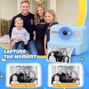 HiMont Kids Instant Print Camera – Blue Digital Photo Printer